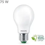 Philips Filament-Lampe, Milchglas, 75W A60 E27, 5,2 W, 75 W, E27, 1095 lm, 50000 h,