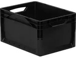 Surplus Systems Eurobox 40 x 30 x 22 cm, 20l, schwarz - Schwarz