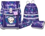 McNeill Schulranzen Tenero Schoolbag Set 5-teilig Dschungel dunkelviolett -