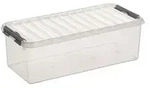 Sunware Aufbewahrungsbox Q-Line mit Deckel 48,5 x 19 cm 9,5 L transparent -