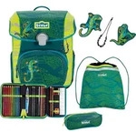 Scout Schulranzen Superflash Extreme Neo Set 4-teilig Lizard dunkelgr&uuml;n -
