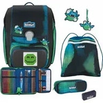 Scout Schulranzen Movie Star Genius Set 5-teilig Blue Pixel blau - Blau