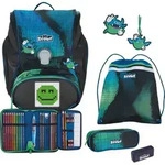 Scout Schulranzen Movie Star Alpha Set 4-teilig Blue Pixel blau - Blau