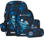Beckmann Schulranzenset Active Air FLX - 6-Tlg. Set Magic League - Schwarz/Blau