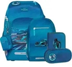 Beckmann Schulranzenset Active Air FLX - 6-Tlg. Set Racing - Blau