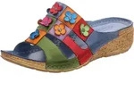Gemini Damen Clogs Leder Pantoletten Bl&uuml;mchendesign 032493-02, Gr&ouml;&szlig;e:38 EU,
