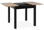 Finori Ausziehtisch Coburg 80 Artisan-Eiche und Schwarz - Schwarz