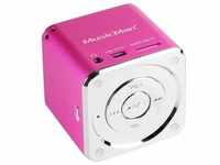 Technaxx MusicMan Mini pink Lautsprecher, 3 Watt RMS, MicroSD, Line-In, mobiler