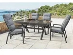 Destiny Sitzgruppe GARDA 4 Hochlehner + Tisch 160/210x100x75cm ausziehbar