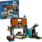 LEGO City Polizeischnellboot und Ganovenversteck, Polizei-Set mit Spielzeug-Boot und