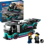 LEGO City Autotransporter mit Rennwagen, LKW-Spielzeug mit verstellbarer Laderampe