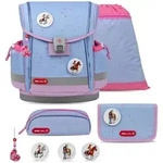 Belmil Classy Plus Schulranzen Set 5-teilig mit Brustgurt - Lavender - Blau