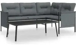 vidaXL 2-tlg. Garten-Lounge-Set Anthrazit Stahl - Grau