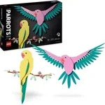 LEGO Art Die Fauna Kollektion &ndash; Aras, Wandbild mit Tiermotiv f&uuml;rs Wohnzimmer...