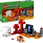 LEGO Minecraft Hinterhalt am Netherportal, Gaming-Spielzeug im Nether f&uuml;r Kinder mit
