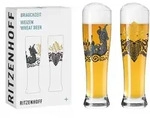 Brauchzeit Weizenbierglas-Set #19, #20 Von Jakub Vani&scaron; - Gold/Schwarz