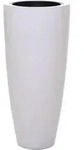 VIVANNO Pflanzk&uuml;bel Fiberglas CITY Rund, Hochglanzwei&szlig; hochglanz - 37x80 cm - Wei&szlig;