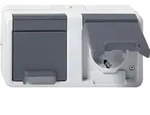 GIRA 478130, Schuko, Grau, Kunststoff, Thermoplast, Schlagfest, Splitterfrei, 250 V,