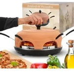 Heidenfeld Mini Pizzaofen Pizzachef | 1.100 Watt - Pizzadom ⌀ 40.0 cm - F&uuml;r 6