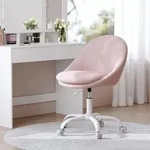SONGMICS Homeoffice Stuhl, Drehstuhl, Schreibtischstuhl, rosa