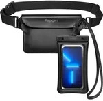 Spigen Wasserdichtes Geh&auml;use + G&uuml;rteltasche - Schwarz - Schwarz