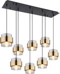 Globo Lighting H&auml;ngeleuchte Metall schwarz matt, 8x E27