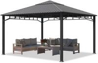Gartenpavillon 4x4 m Stahldach Hardtop, ohne Seitenteile, Pfosten 9x9 cm