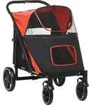 PawHut Hundewagen, Hundebuggy mit Kissen, faltbarer Hundetrolley, Katzenbuggy...