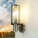 Au&szlig;enleuchte Edelstahl IP44 Modern E27 Wandlampe Haus Hof Garten - Bunt