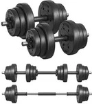 SONGMICS Hantel Set, 2-in-1 Kurzhantel, 2x10 kg, f&uuml;r Zuhause, 1 Paar