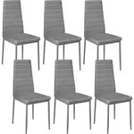tectake&reg; Set Esszimmerstuhl Thomas gepolstert mit Kunstlederbezug 45 x 48 x 98,5 cm