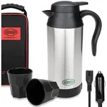 HEYNER&reg; Reisewasserkocher 12V Auto elektr. Wasserkocher Reise Edelstahl Elektrisch