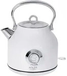Adler AD 1346 elektrischer Wasserkocher 1,7 L 2200 W Metallic, Wei&szlig; - Wei&szlig;