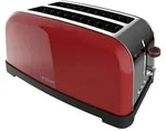 Cecotec Toastin' time 1500, 4 Scheibe(n), Rot, Edelstahl, Tasten, Niveau, Drehregler,