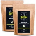 Biotiva Hagebutten Pulver 2kg (2x1kg) aus biologischem Anbau