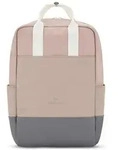 Beige-Roze Universit&auml;tsrucksack f&uuml;r Damen - Eleganter Stadt-Rucksack mit 14 Zoll