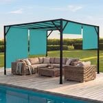 Pergola Beja, Garten Pavillon Terrassen&uuml;berdachung, stabiles 6cm-Stahl-Gestell...