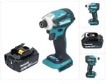 Makita DTD 172 G1 Akku Schlagschrauber 18 V 180 Nm 1/4" Brushless + 1x Akku 6,0...