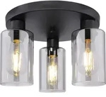 Globo Lighting Deckenleuchte Metall schwarz matt, 3x E27 - Schwarz