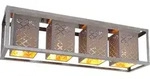 Globo Lighting Deckenleuchte Metall silberfarben, 4x E27 - Grau