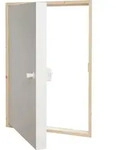Dolle Kniestockt&uuml;r CPL-beschichtet in wei&szlig; 80x56x11,5cm U-Wert 0,65W/m2&middot;K -...