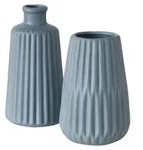 Boltze Vasen Set Esko 2-teilig, Blumenvasen aus Keramik, &oslash; ca. 8,5 cm, ohne Blumen,