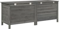vidaXL Gartentruhe Anthrazit 150x50x56,5 cm Massivholz Tanne