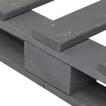 vidaXL Palettenbett Grau Massivholz Kiefer 200&times;200 cm - Grau