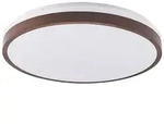Lindby LED-Deckenleuchte Hudsona, &Oslash; 49 cm, Holz, braun - Dunkelbraun