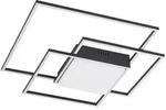 Lindby LED-Deckenleuchte Nelinka, 60 cm, schwarz, Aluminium - Schwarz
