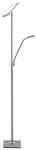 Lindby LED-Stehleuchte Sumani, eckig, nickel, H&ouml;he 180cm
