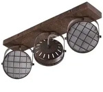 Lindby Strahler Tamin, 48 cm, rostfarben, 3-flammig, Glas - Braun