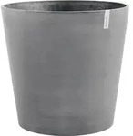 Ecopots Amsterdam Wheels 60, Topfpflanzer, Freistehend, Grau, Rund, Drinnen/Drau&szlig;en,
