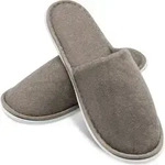 10er Set Frottierslipper geschlossen, Universalgr&ouml;&szlig;e, grau-braun - Grau -